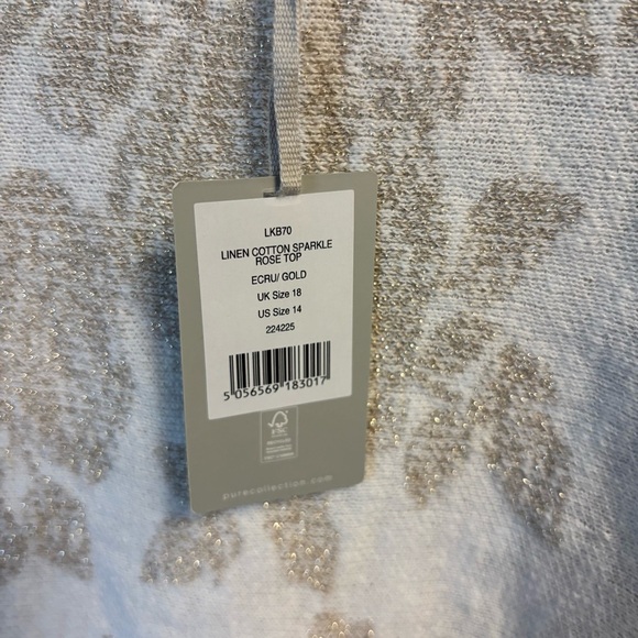 Pure Collection Natural Linen Cotton
Sparkle Rose Top - Picture 6 of 9